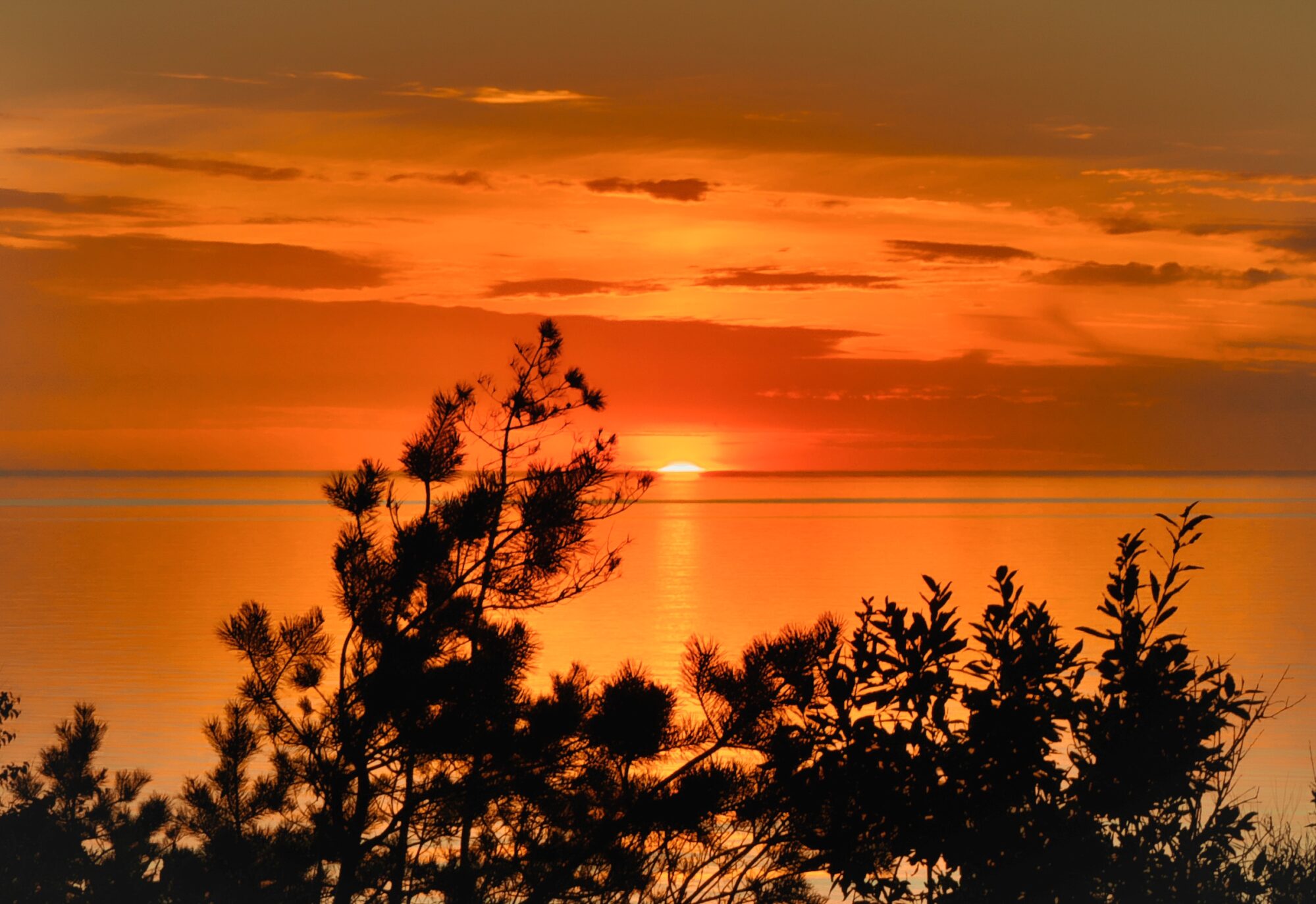 Sunset at sea